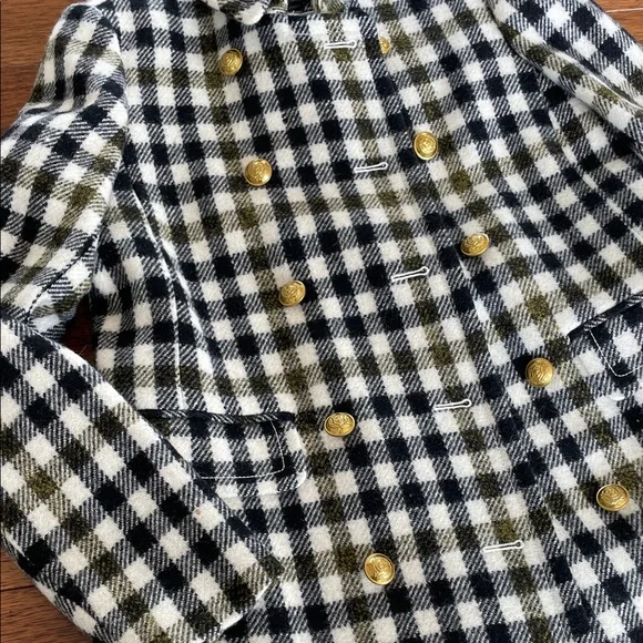 J. Crew Black and White Checkered Coat - Picture 3 of 5